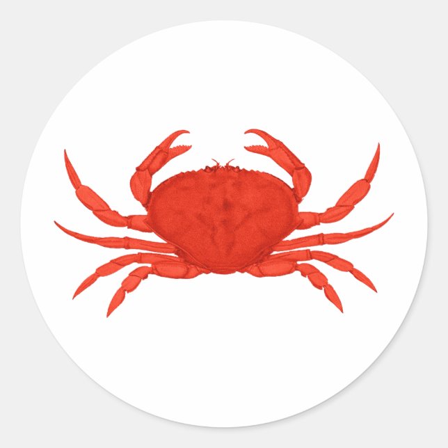 Sticker Rond Logo Red Dungeness Crab (Devant)