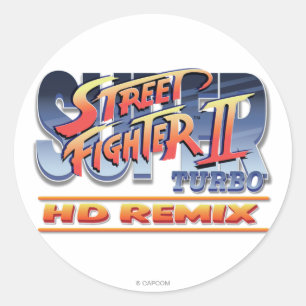 Sticker Rond Logo Remix Turbo HD Street Fighter II