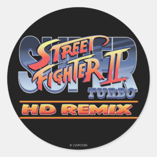 Sticker Rond Logo Remix Turbo HD Street Fighter II