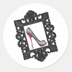 Sticker Rond Logo Reptile encadré