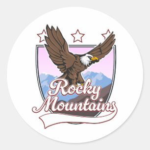 Sticker Rond Logo Rocky Mountains