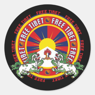 Sticker Rond Logo rond libre du Thibet