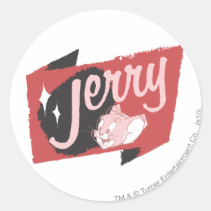 Sticker Rond Logo rouge et noir de Jerry