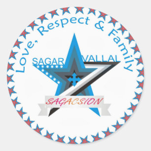 Sticker Rond Logo Sagar Vallal Respect