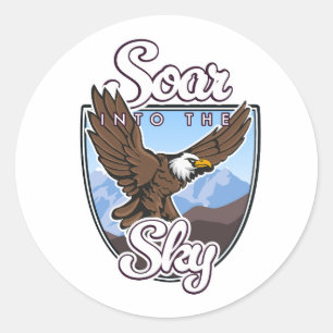 Sticker Rond logo S'envolez dans le ciel