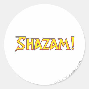 Sticker Rond Logo Shazam Jaune/Rouge
