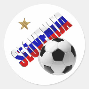 Sticker Rond Logo Slovénie football star football ballon Slovén