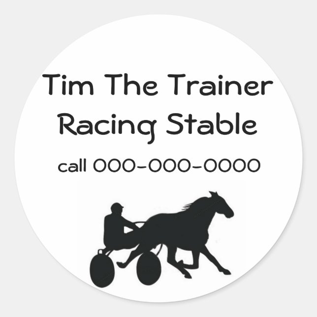 Sticker Rond Logo standard Harness Racing (Devant)