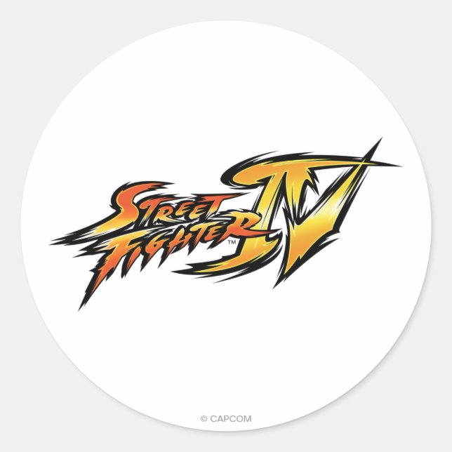 Sticker Rond Logo Street Fighter IV (Devant)