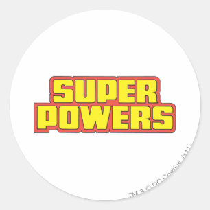 Sticker Rond Logo Super Powers™ Jaune