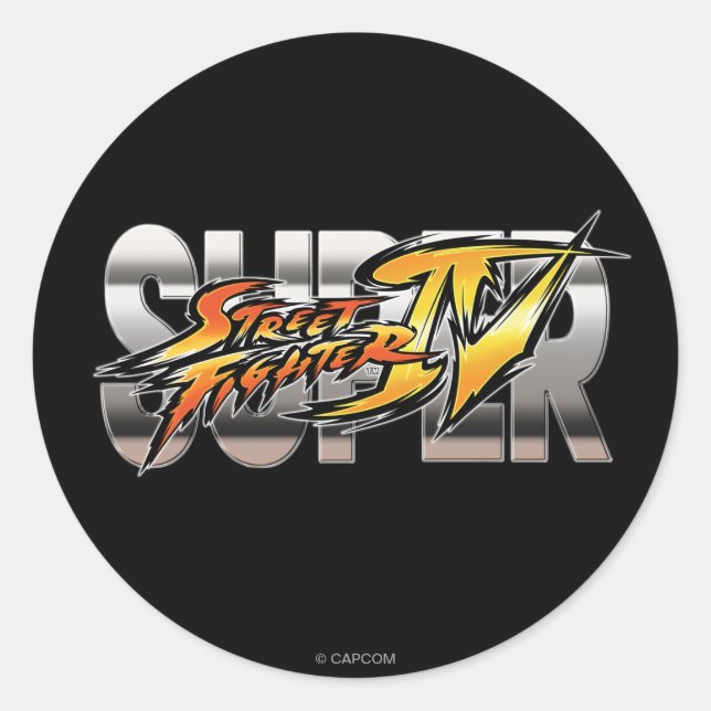 Sticker Rond Logo Super Street Fighter IV (Devant)