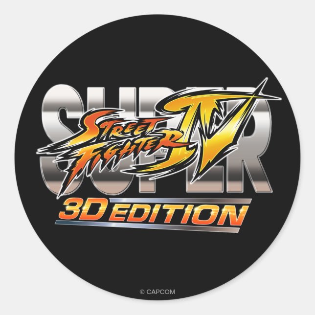 Sticker Rond Logo Super Street Fighter IV 3D Edition (Devant)