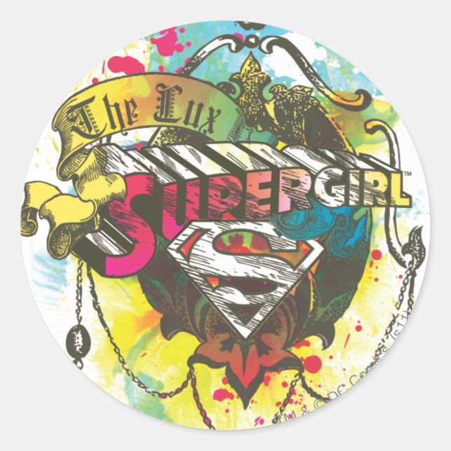 Sticker Rond Logo Supergirl Le Lux (Devant)