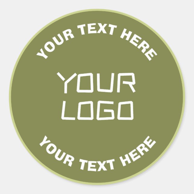 Sticker Rond Logo téléchargé ou design & texte modifiable Toute (Devant)