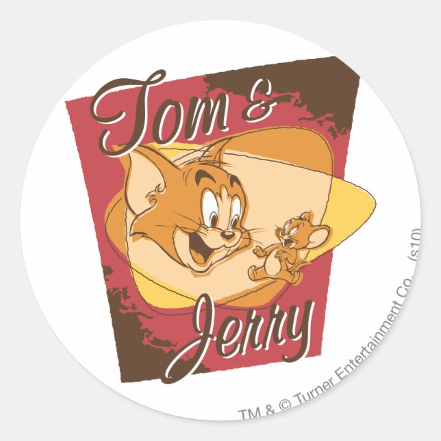 Sticker Rond Logo Tom et Jerry 2 (Devant)