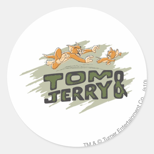 Sticker Rond Logo Tom et Jerry Chase (Devant)