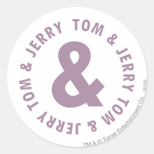 Sticker Rond Logo Tom et Jerry Round 10