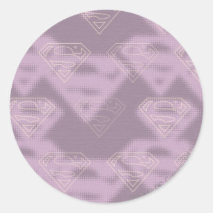 Sticker Rond Logo tramé pourpre de Supergirl