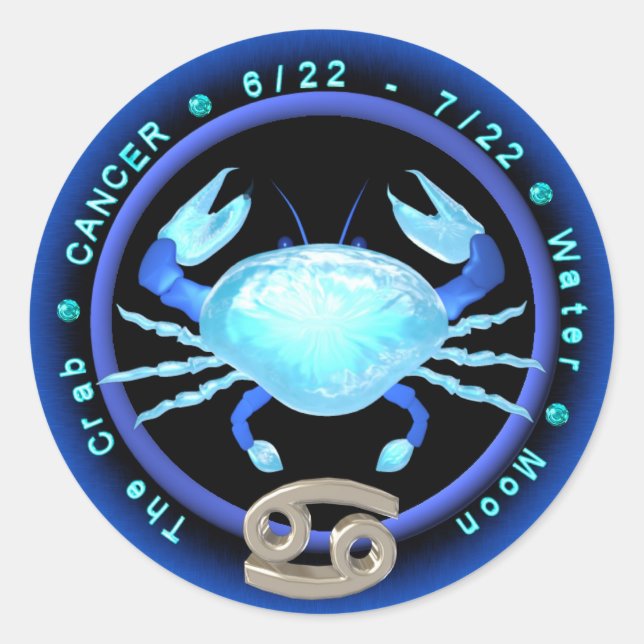 Sticker Rond Logo Valxart Cancer zodiac (Devant)