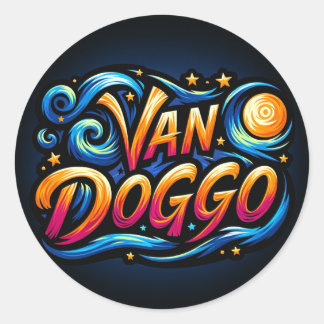 Sticker Rond Logo Van Doggo