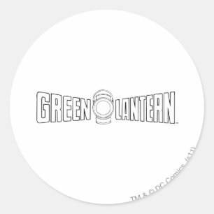 Sticker Rond Logo vert 6 de lanterne