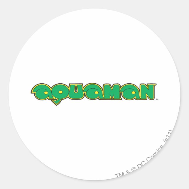 Sticker Rond Logo vert Aquaman (Devant)