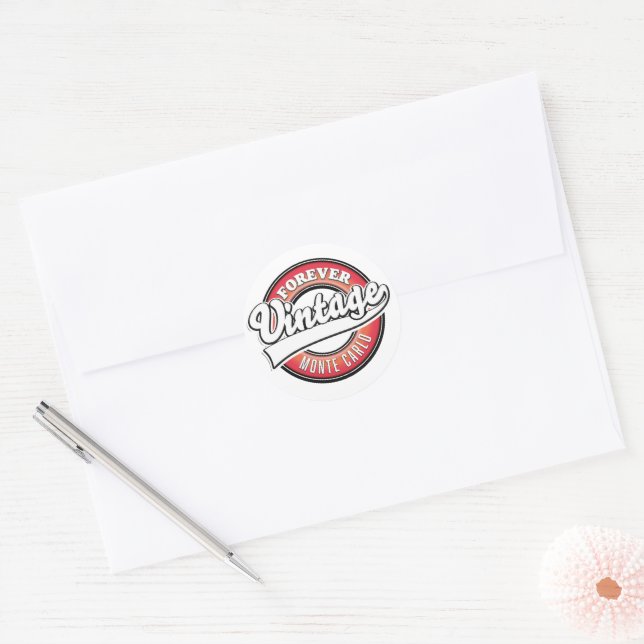 Sticker Rond logo vintage monte carlo (Enveloppe)