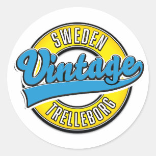 Sticker Rond Logo vintage Trelleborg Suède