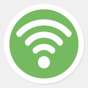 Sticker Rond Logo WiFi
