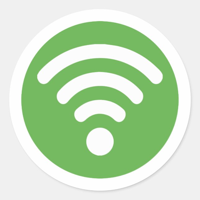 Sticker Rond Logo WiFi (Devant)