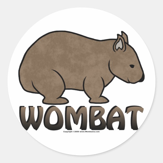 Sticker Rond Logo Wombat II (Devant)