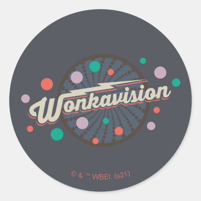 Sticker Rond Logo Wonkavision (Devant)