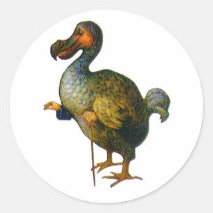 Sticker Rond L'oiseau de dronte d'Alice au pays des merveilles