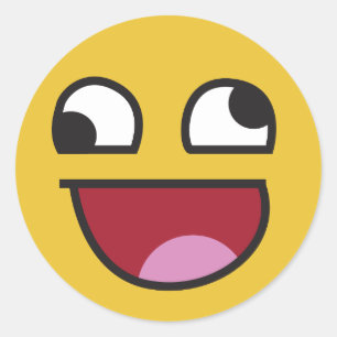 Sticker Rond lol goofy yeux emoji