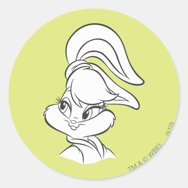 Sticker Rond Lola Bunny Expressive (Devant)