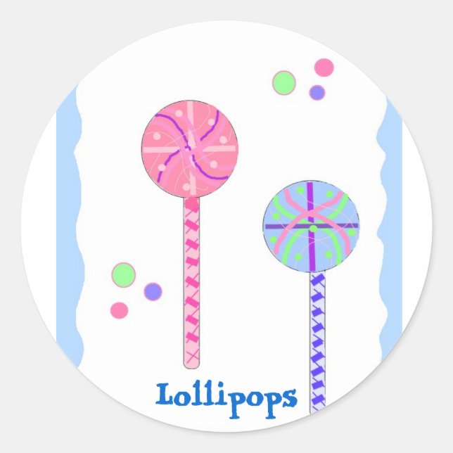 Sticker Rond Lollipops doux (Devant)