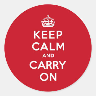 Sticker Rond London Red Keep Calme et Carry On