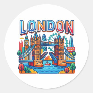 STICKER ROND LONDRES