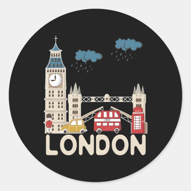 Sticker Rond Londres (Devant)