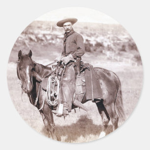 Sticker Rond Lone Cowboy