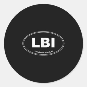 Sticker Rond Long Beach Island, Lbi