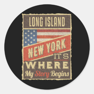 Sticker Rond Long Island New York