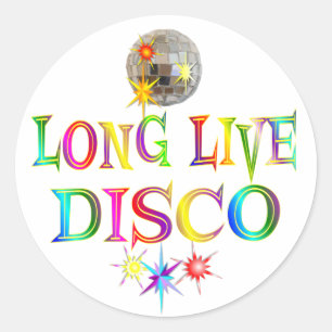 Sticker Rond Long Live Disco