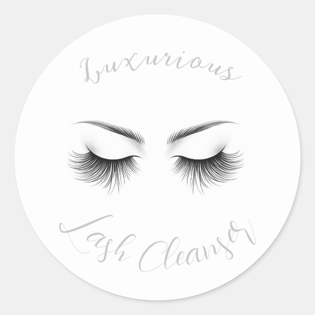 Sticker Rond Longs Cils Extensions de Cils Beauté (Devant)