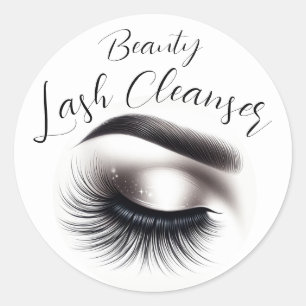 Sticker Rond Longue Black Wispy Eyelashes Lash Extensions Beaut
