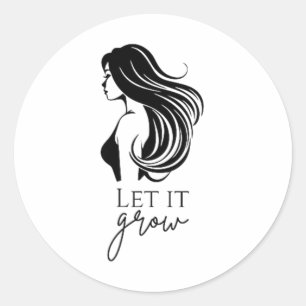 Sticker Rond Longueur des cheveux Vérifier la croissance Graphi