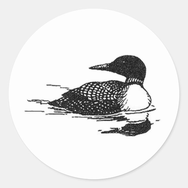 Sticker Rond Loon Line Art (Devant)