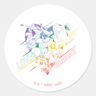 Sticker Rond LOONEY TUNES™ - Amour et fête