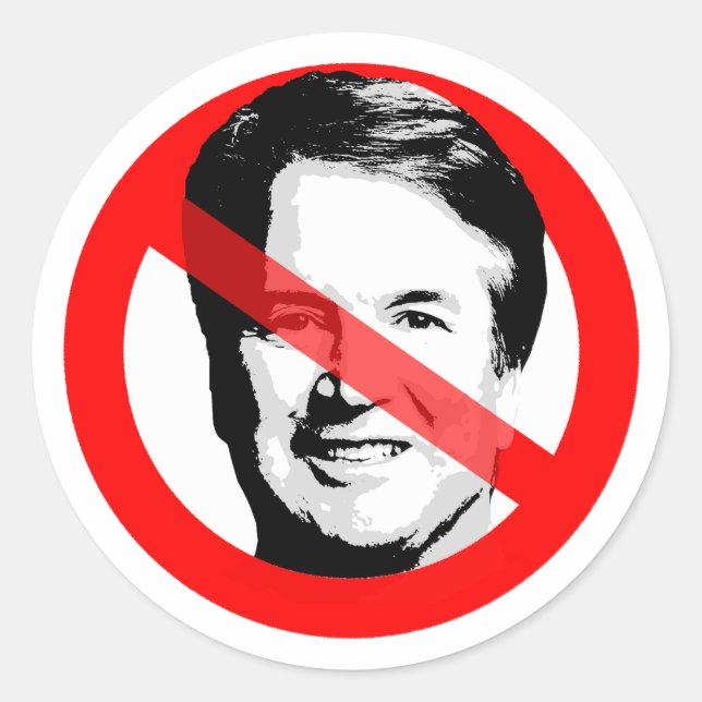 Sticker Rond L'opposant à la justice Brett Kavanaugh a traversé (Devant)