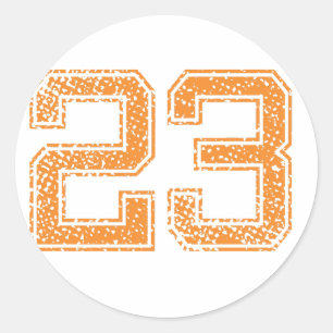 Sticker Rond L'orange folâtre le nombre 23.png de Jerzee